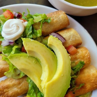 Authentic Flautas Made Vegan