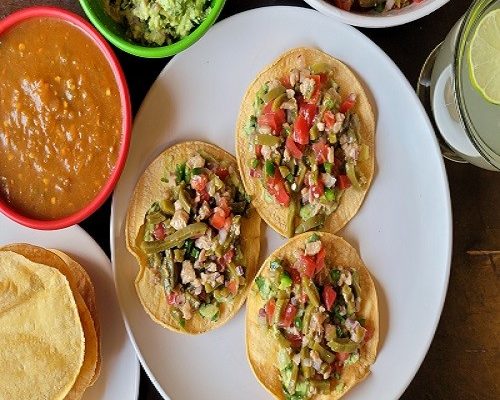 Cactus Salad with Fish-less Tuna