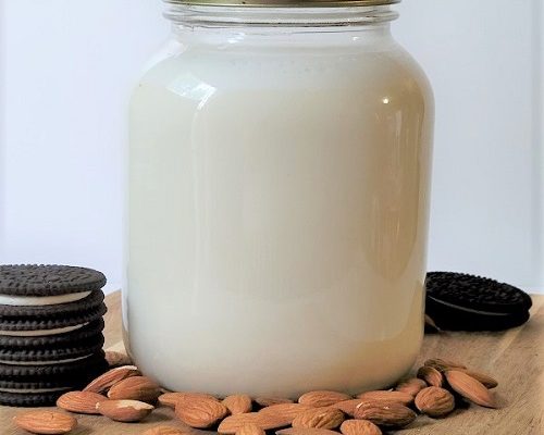 The Easiest Two Ingredient Almond Milk