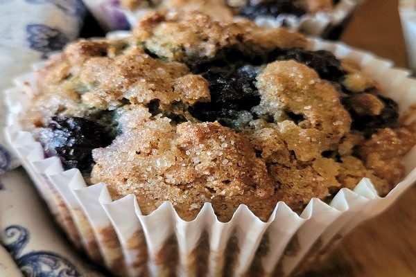 Vegan High Protein Blueberry Muffins