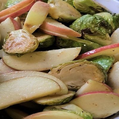 Maple Roasted Brussel Sprouts and Apple Salad